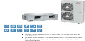 Промисловий канальний кондиціонер Cooper&Hunter CH-IBD30NM | 30/33 кВт | інвертор
