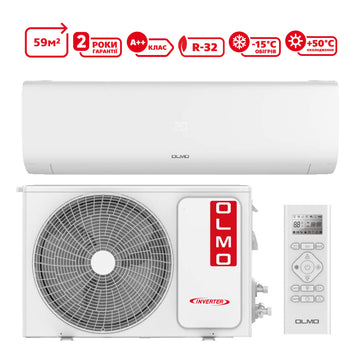 Кондиціонер-тепловий насос до -15°C OLMO Edge Deluxe OSH-18FRH3 | до 59 м² | холоду до 5.9 кВт