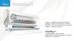 Кондиціонер Midea Breezless FA-09N8D6-I/FA-09N8D6-O | до 35 м² | 3.22 кВт холоду